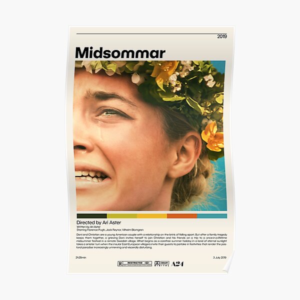 Midsommar | Affiche de film minimaliste Ari Aster, impression d'Art rétro Vintage, affiche personnalisée, impression d'Art mural, décoration d'intérieur Poster