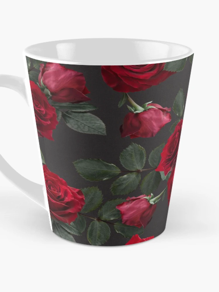 Thumbnail 3 von 4, Kaffeebecher, rote Rosen designt und verkauft von RinaMDesigns.