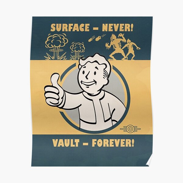 Vault Poster Boy | Fallout Inspired | Wall Art Home Decor | HECKINFAROUT Poster