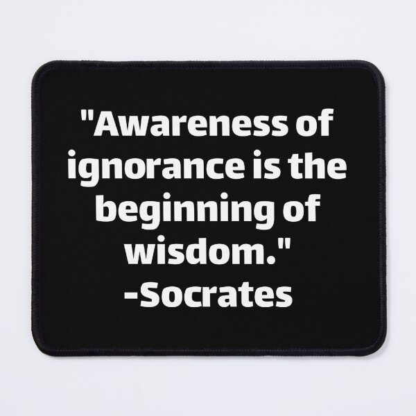 Item preview, Socrates Awareness of ignorance is the beginning of wisdom designed and sold by Texterous.