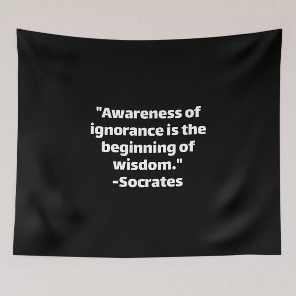 Item preview, Socrates Awareness of ignorance is the beginning of wisdom designed and sold by Texterous.