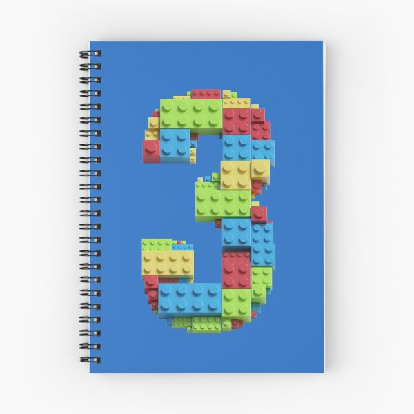 Item preview, Number 3 Built From Plastic Building Bricks - Primary Colors designed and sold by TheFlyingPug.