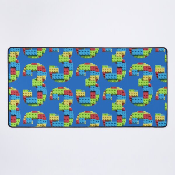 Item preview, Number 3 Built From Plastic Building Bricks - Primary Colors designed and sold by TheFlyingPug.