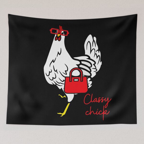 Item preview, Classy Chick. Sophisticated Lady! Funny chicken, play on words designed and sold by JellyBeenzz.