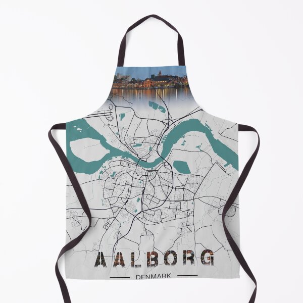 Item preview, Aalborg map denmark designed and sold by PostersProf1.
