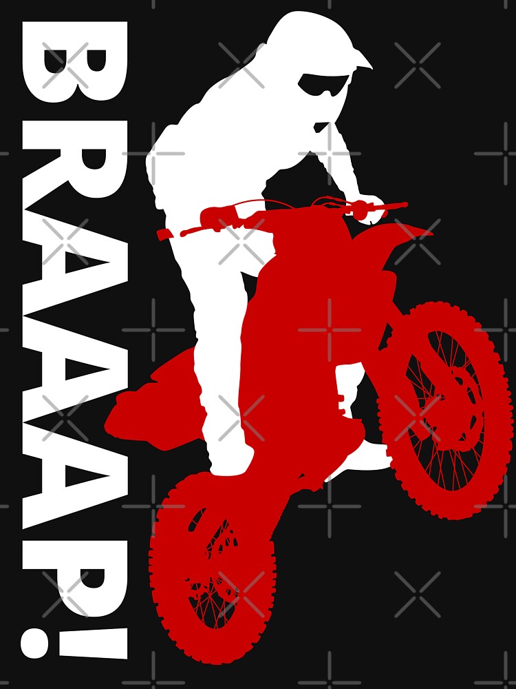 Thumbnail 5 of 5, Pullover Sweatshirt, BRAAAP! Dirt Biking ( Red and White) designed and sold by Wheeler-Styl3.