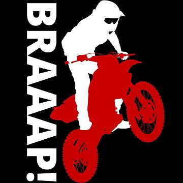 Artwork thumbnail, BRAAAP! Dirt Biking ( Red and White) by Wheeler-Styl3
