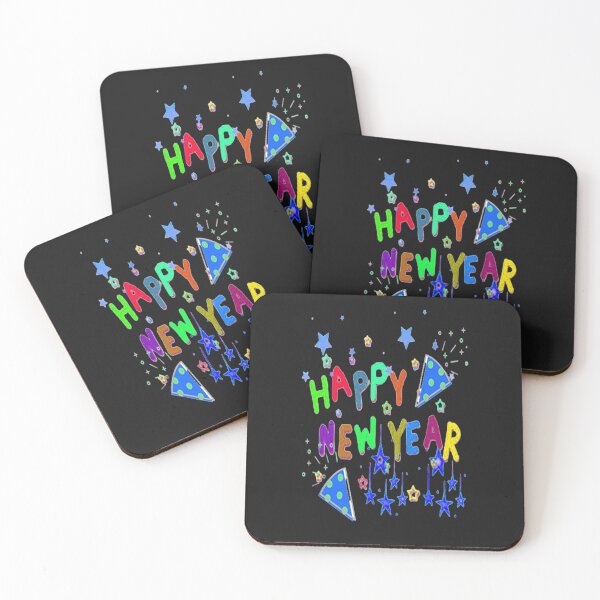 Artikelvorschau, Frohes neues Jahr buntes verspieltes fröhliches Schriftdesign, 2, hallo neues Jahr, Silvesterfeier, Silvester-Countdown entworfen und verkauft von Adri Barnard.
