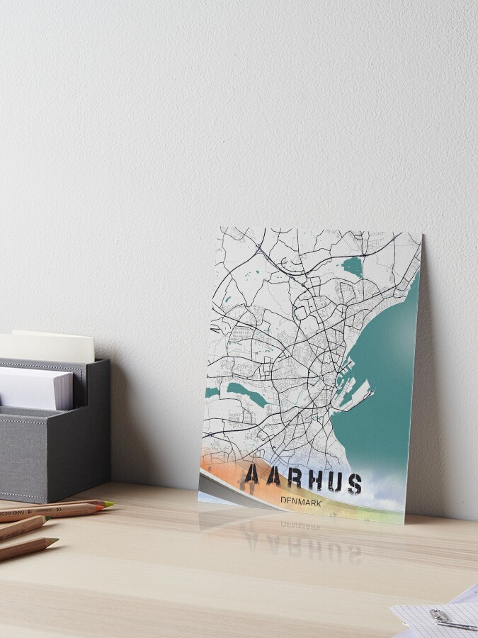 Aarhus city map of denmark" Art Board Print for Sale by PostersProf1 |