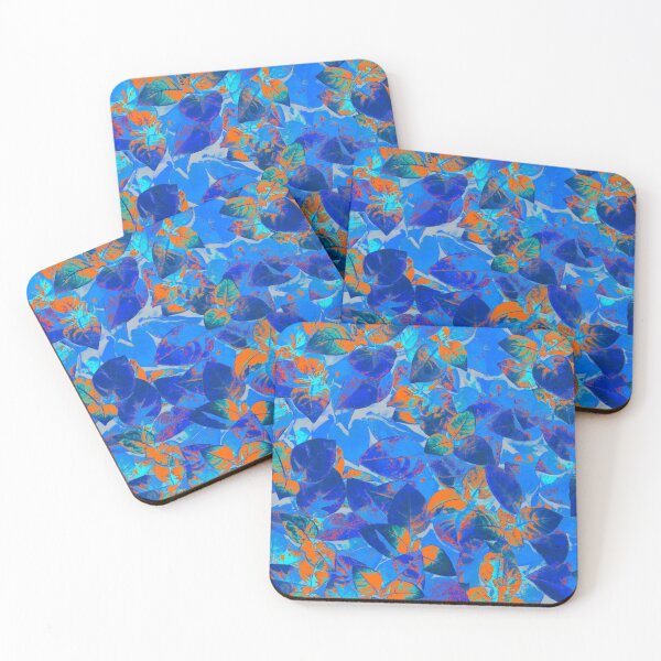 Item preview, Floral Motives With Blue and Orange Decorative Leaves designed and sold by IraNiva.