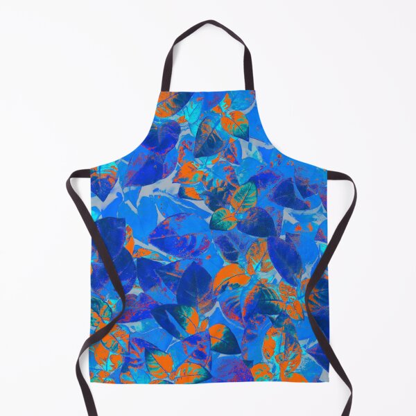 Item preview, Floral Motives With Blue and Orange Decorative Leaves designed and sold by IraNiva.