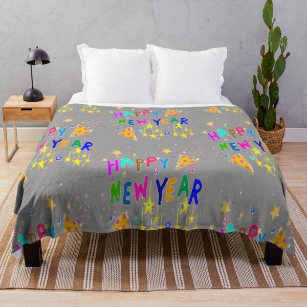 Artikelvorschau, Frohes neues Jahr bunte verspielte Happy Lettering Design, 4, hallo neues Jahr, Silvesterfeier, Silvester-Countdown entworfen und verkauft von Adri Barnard.