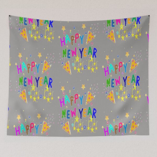 Item preview, Happy New Year Colorful Playful Happy Lettering Design,4, Howdy New Year,New Years Celebration, New Years Eve Countdown designed and sold by Adri Barnard.