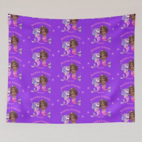 Item preview, African American mermaid besties friends always - African American mermaid  designed and sold by Speckledfrog.