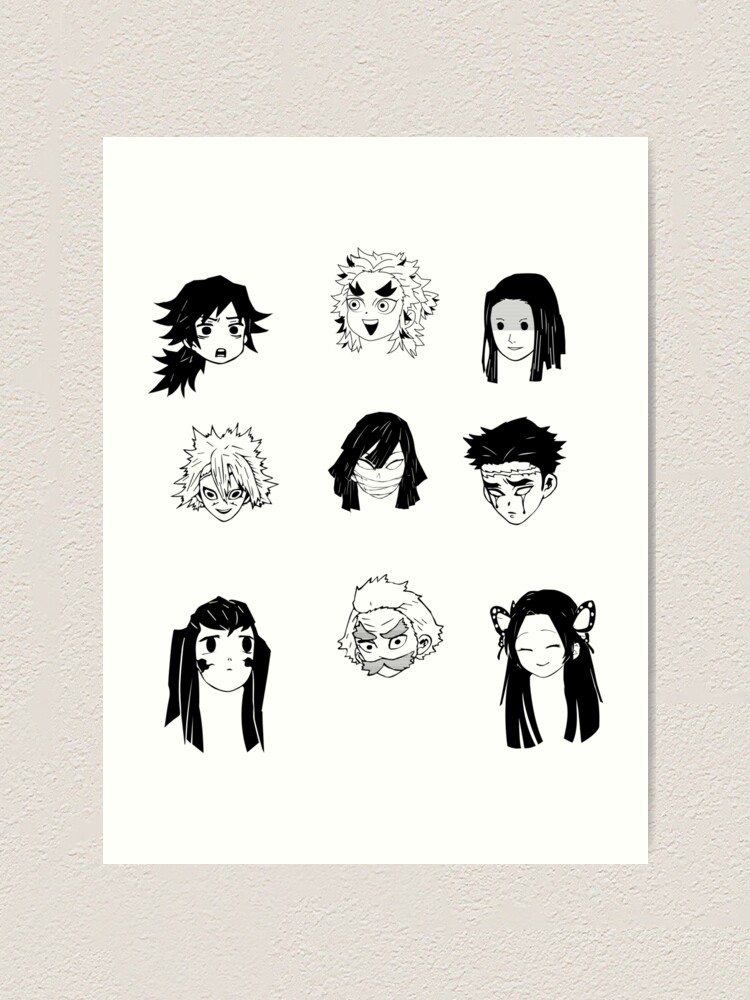 "Demon Slayer Manga Icons Pack" Art Print for Sale by THEMADBRUSH