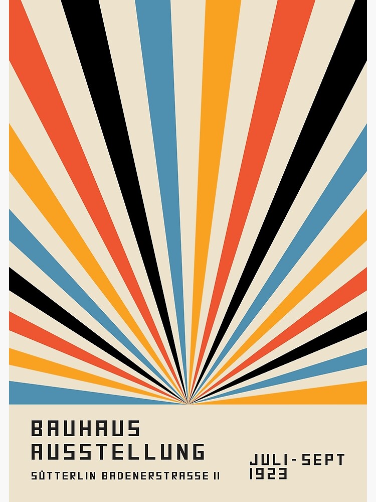 Bauhaus homage Modern Gallery Abstract Colorful Stripes Print | Poster