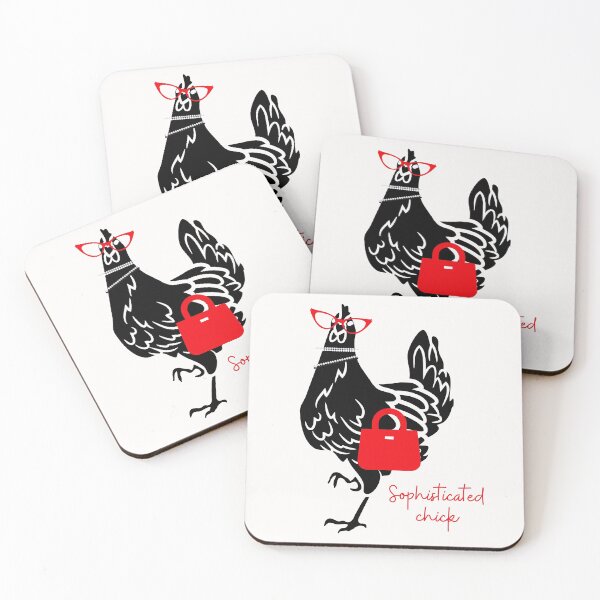 Item preview, Sophisticated Chick. Classy Lady! Funny chicken, play on words designed and sold by JellyBeenzz.