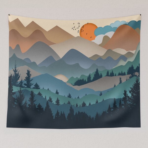 Item preview, endless mountains silhouette designed and sold by mark ashkenazi.