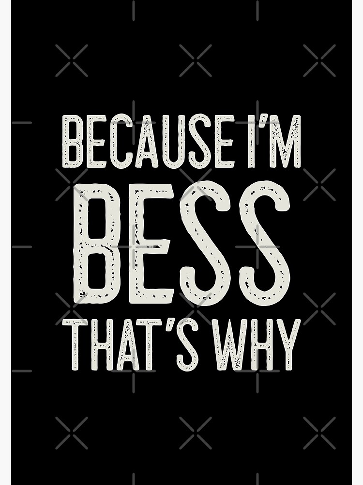 Because I