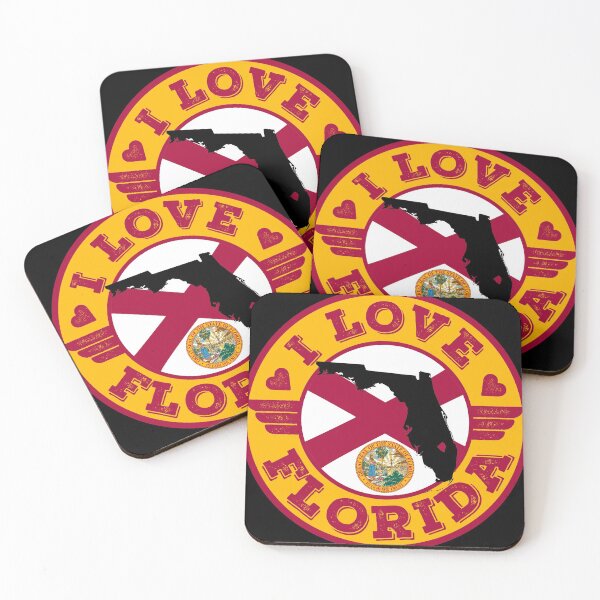 Artikelvorschau, Ich liebe Florida State Map und Flagge entworfen und verkauft von Worldesigns by Artsiren.