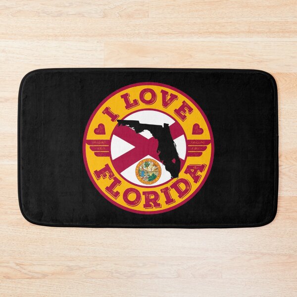 Item preview, I Love Florida State Map and Flag designed and sold by Worldesigns by Artsiren.