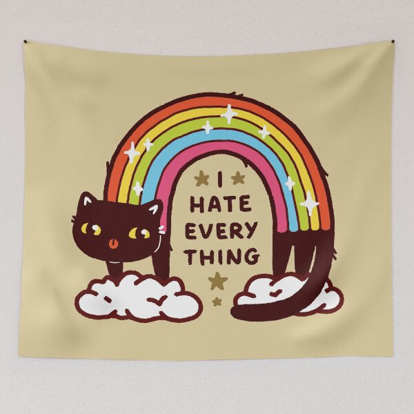 Item preview, Cute Sarcastic Rainbow Cat That Hates Everything designed and sold by LydiaLyd.