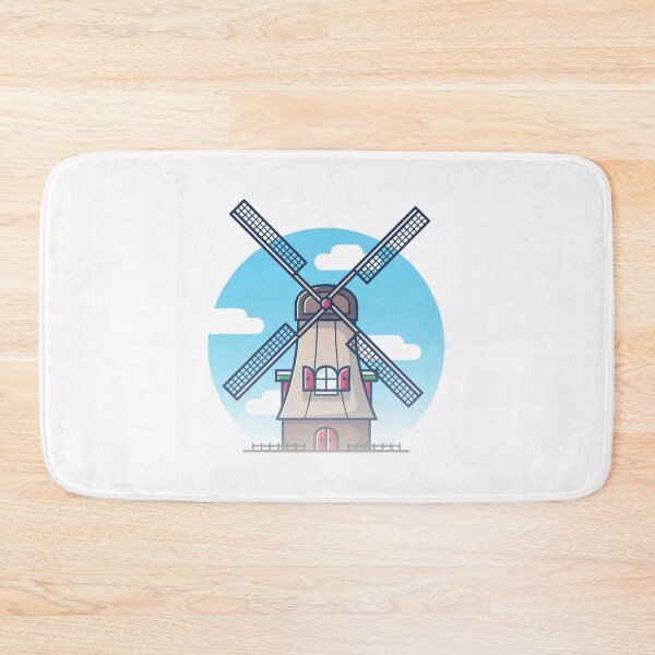Item preview, Dutch old windmill in the meadows of Holland, the Netherlands designed and sold by ArendDesigns.