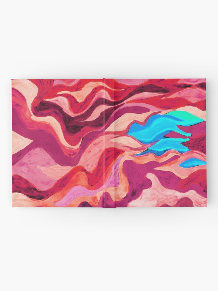 Painting, Modern Art contemporary. lines wave fire gradient