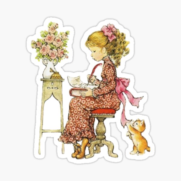 Sarah kay - Girl with nightie and hot-water bottle Sticker for