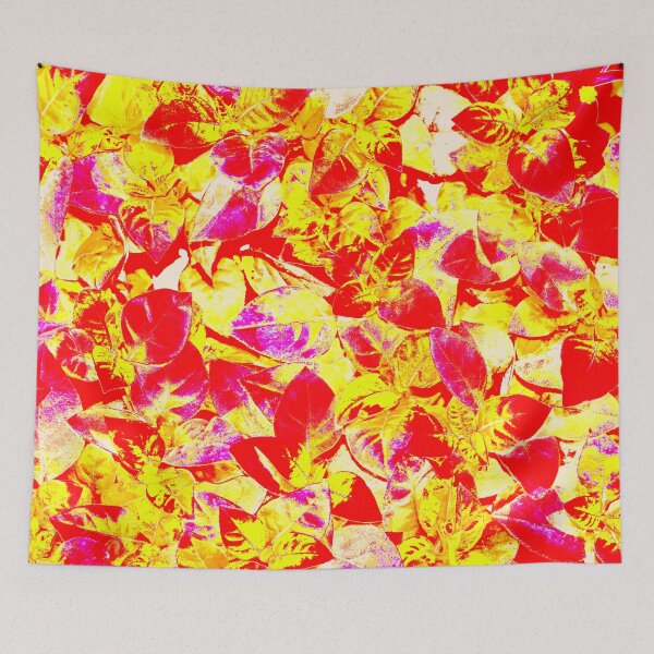 Item preview, Floral Motives With Red, Dark Purple, and Yellow Decorative Leaves designed and sold by IraNiva.