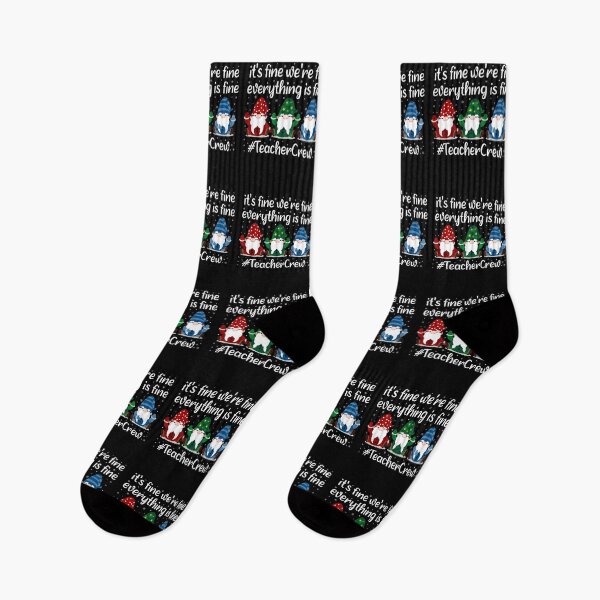 Item preview, It's Fine We're Fine Everything Is Fine, Teacher Crew: Gnome Christmas Teacher Squad Gifts designed and sold by Shopnetro.