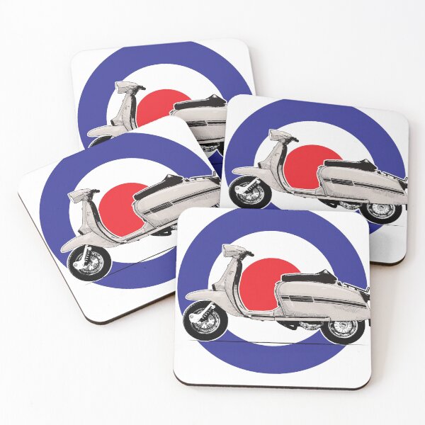 Artikelvorschau, Klassischer weißer italienischer Mods Lambretta Roller entworfen und verkauft von Cimbart.