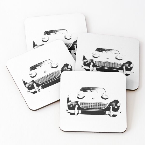 Item preview, Austin Healey Sprite British 1960s classic car monoblock black and white designed and sold by soitwouldseem.