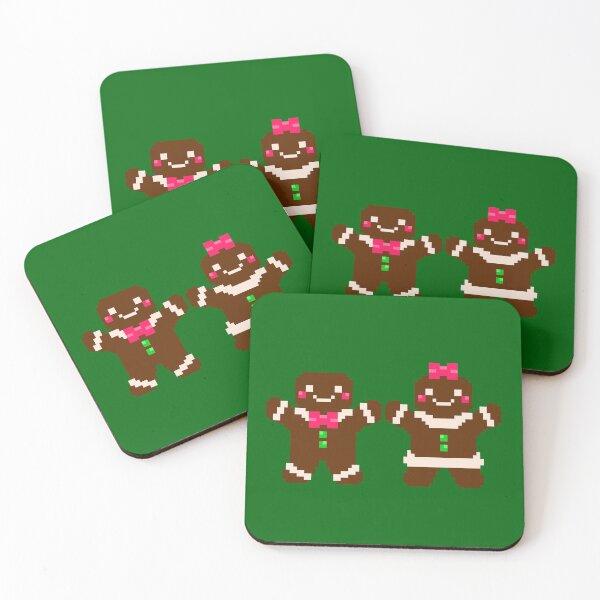 Item preview, Pixel Gingerbread Boy and Girl designed and sold by rin3d .