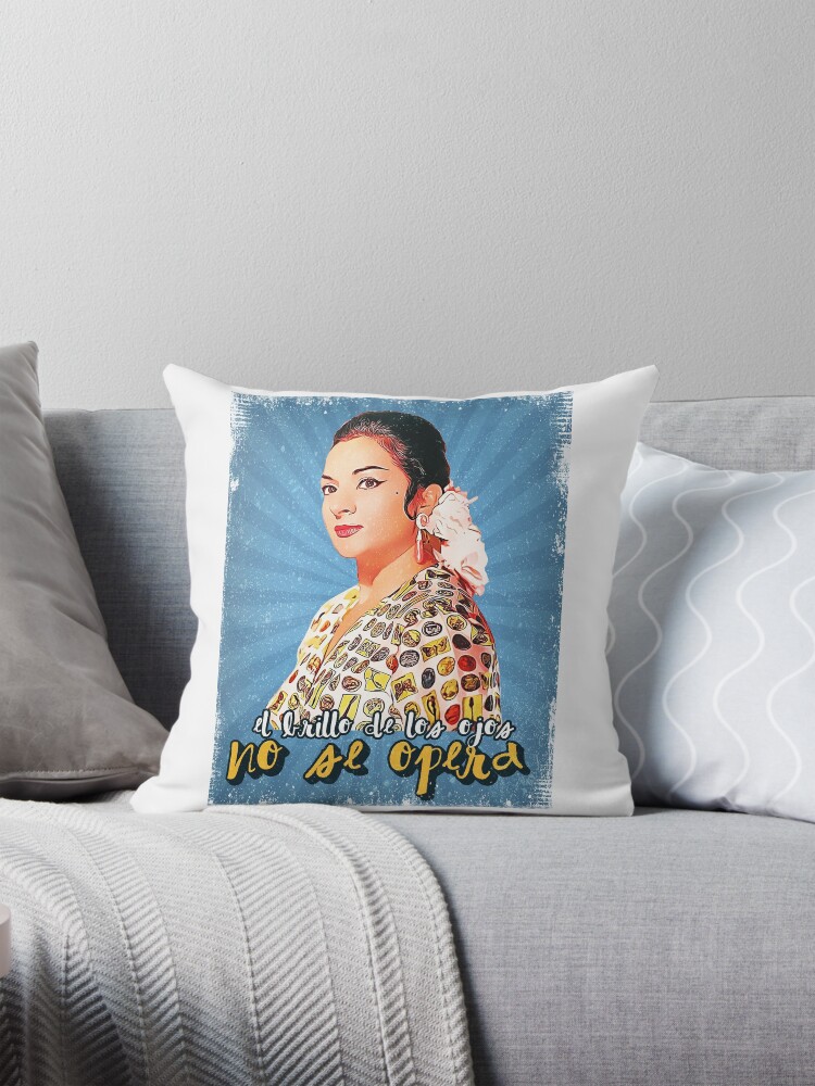 Imagen 1 de 4, Cojín con la obra Lola Flores El brillo de los ojos, diseñada y vendida por danimota.