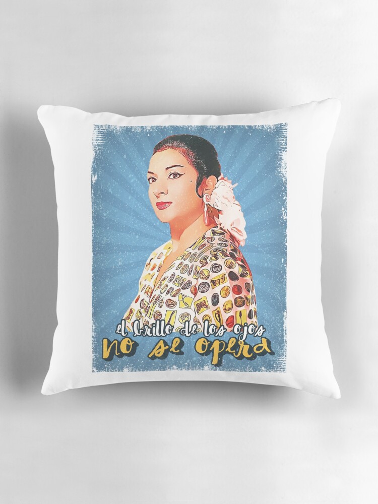 Imagen 3 de 4, Cojín con la obra Lola Flores El brillo de los ojos, diseñada y vendida por danimota.