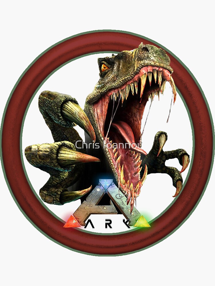 Ark Survival Evolved Attack Dinosaur Sticker For Sale By Izikil Redbubble