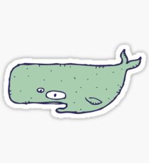 Cute sketchy cartoon blue whale Sticker