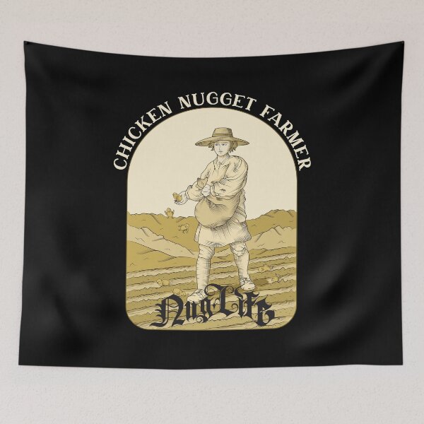 Item preview, Funny Chicken Nugget Farmer Nug Life designed and sold by Basti09.