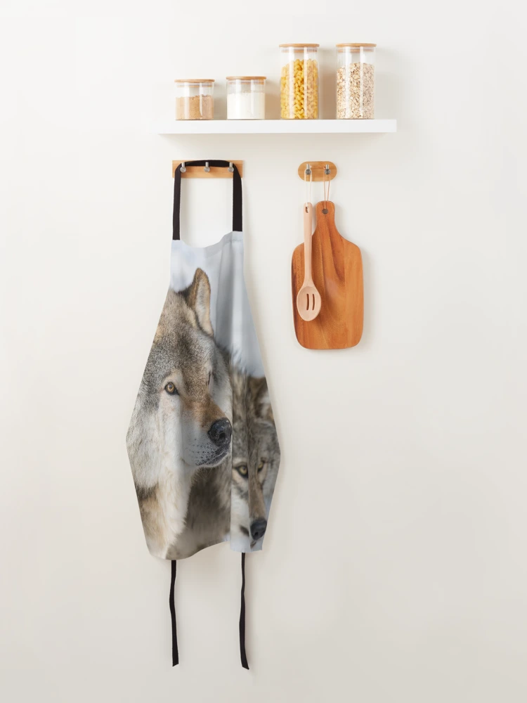 Thumbnail 4 of 6, Apron, Timber Wolves In Winter designed and sold by WolvesOnly.