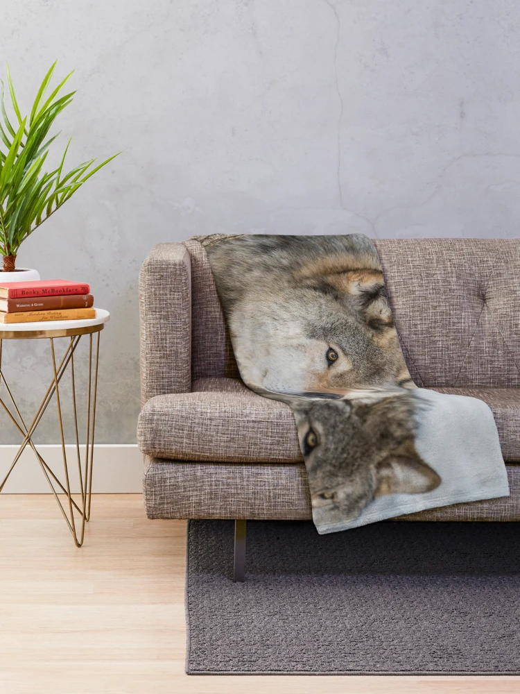 Thumbnail 2 of 6, Throw Blanket, Timber Wolves In Winter designed and sold by WolvesOnly.