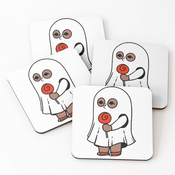 Item preview, Young kid in ghost costume with lollipop designed and sold by fouadik.