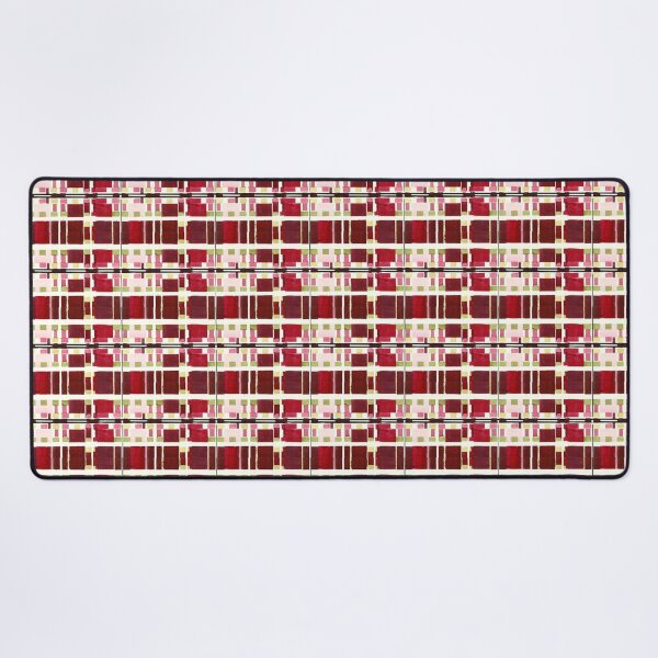 Plaid Cherry Desk Mat