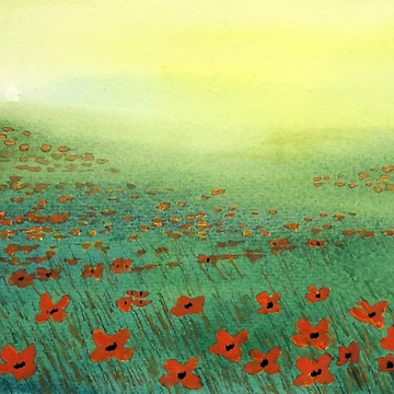 Artwork thumbnail, Poppy Field by Pat Elliott