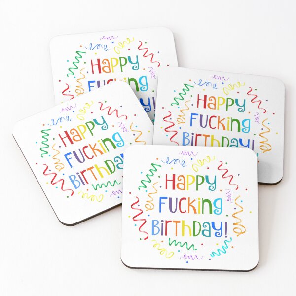 Item preview, Happy Fucking Birthday designed and sold by KrisInStitches.
