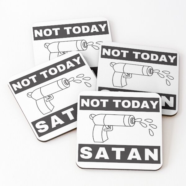 Item preview, "Not Today, Satan" designed and sold by CatholicSwag.