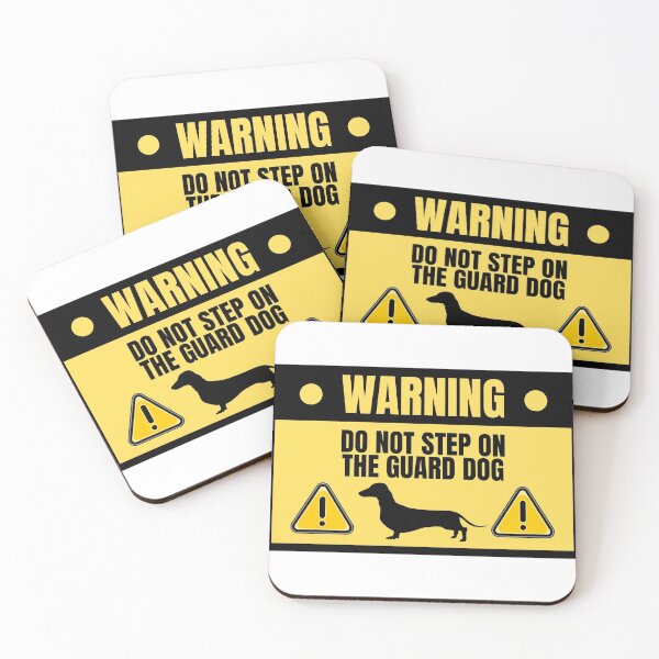 Item preview, Humorous Dachshund Guard Dog Warning designed and sold by Yaseee.