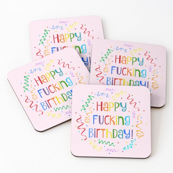Item preview, Happy Fucking Birthday designed and sold by KrisInStitches.
