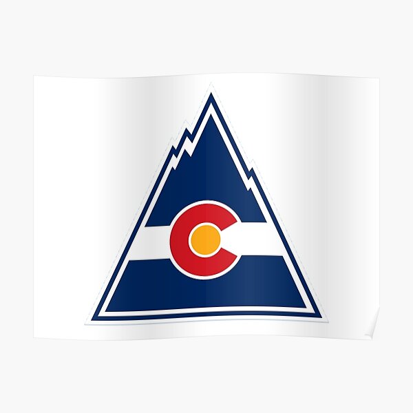 Colorado Rockies vintage defunct hockey team emblem Poster for