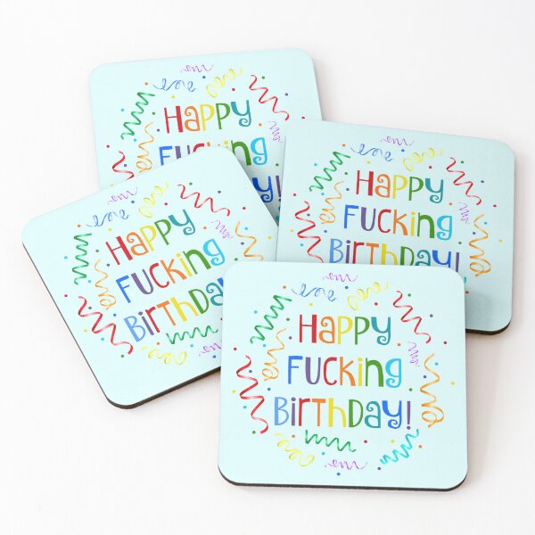 Item preview, Happy Fucking Birthday designed and sold by KrisInStitches.